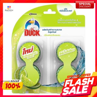 เป็ด ผลิตภัณฑ์ทำความสะอาดโถชักโครก กลิ่นเฟรชกรีนเลมอน 38 ก. แพ็ค 4Duck Toilet bowl cleaner Fresh Green Lemon Flavor 38 g