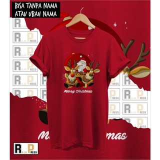 T-shirt เสื้อยืด ผ้าฝ้าย พิมพ์ลายคริสต์มาส SANTA Ride 30S ชุดคริสต์มาสใหม่