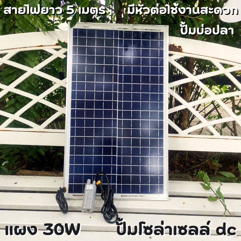ปั้มน้ำโซล่าเซลล์ ปั้มโซล่าเซลล์ 12V ปั้มโซล่าเซลล์ dc แผงโซล่าเซลล์ 30W โซล่าเซลล์ปั้ม ปั้มจุ่มโซล่