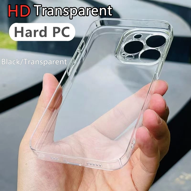 Ultra Thin HD กรณี Hard PC สําหรับ iPhone 17 Pro Max 16 15 Pro Max 14 Pro Max 7 8 Plus XS MAX XR X 11 12 13 Pro Max 17 Air กล้องป้องกันคลุมทั้งหมด Hard Case