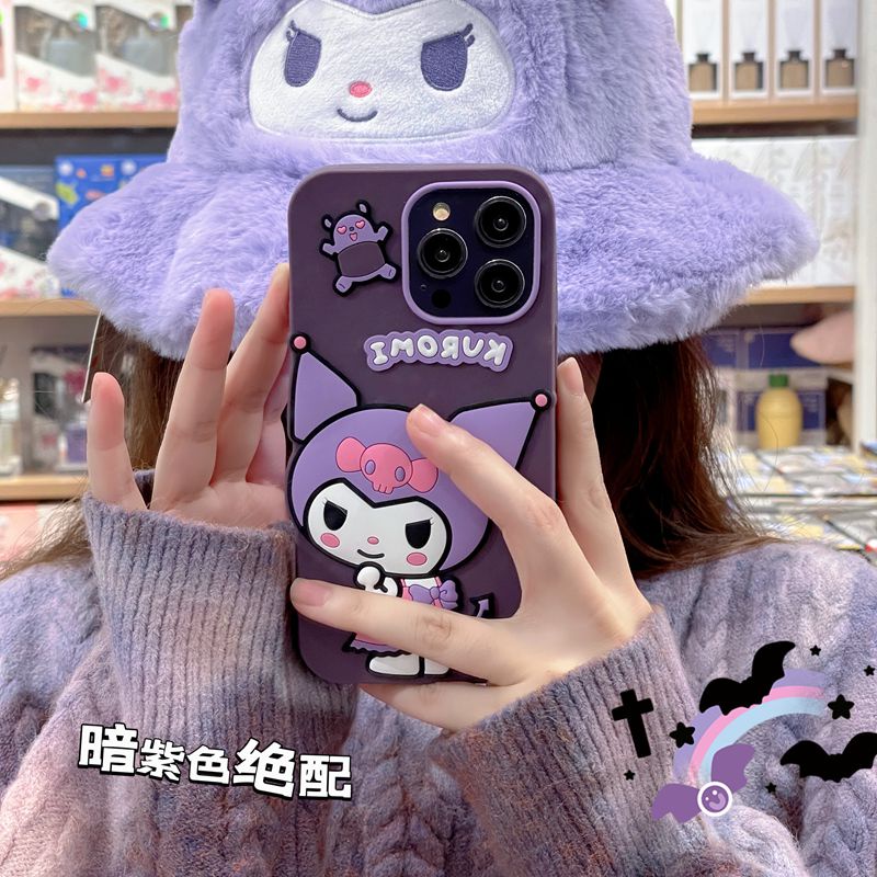 15pro max 13pro max 13 11pro max 12ProMax การ์ตูน kUROMI เคส iphone เคสโทรศัพท์มือถือซิลิโคนปกอ่อน 14 pro max 14plus 16pro max