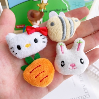 พร้อมส่ง ตุ๊กตา กระต่ายและแครอท ติดกิ๊บหรือทำงาน diy เซต 2 ตัว