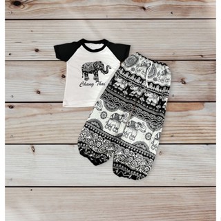 ช้างมาใหม่ ชุดช้างเด็กแขนสั้นคู่ขาสั้น แขนสั้นคู่ขสยาว 6เดือ…