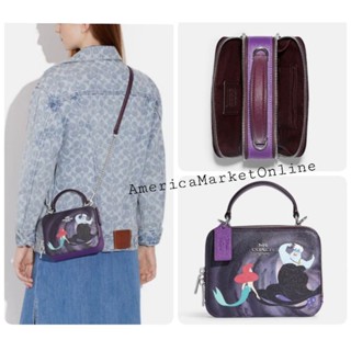 กระเป๋าหนัง COACH/ COACH DISNEY X COACH BOX CROSSBODY WITH URSULA MOTIF (COACH CC375)