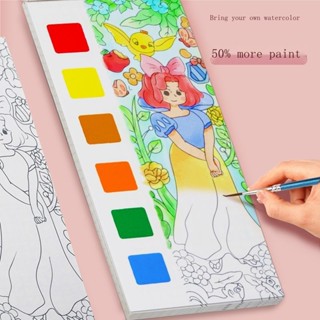 สมุดระบายสีน้ํา พร้อมปากกาสี สําหรับเด็กอนุบาล