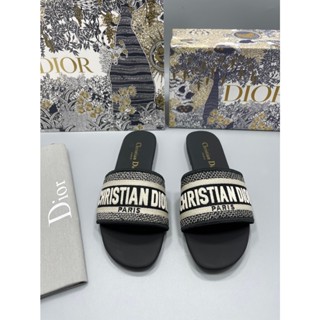 🔥ผ่อนได้🔥รองเท้าแตะ Dior Dway Slide Size 36 - 40 cm งาน Hiend อุปกรณ์ : Full Box Set