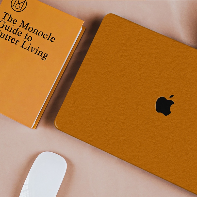 Exquisite Leather Cut Out Logo Laptop Cover For Macbook Air 13 A2337 2020 A2338 M1 Chip Pro 13 12 11 15 For Macbook Pro #8