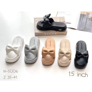 รองเท้าแตะโฟม หนัาโบว์  แบรนด์Niwa Shoes รุ่น N-5006ส้นสูง1.5 นิ้วค่ะ