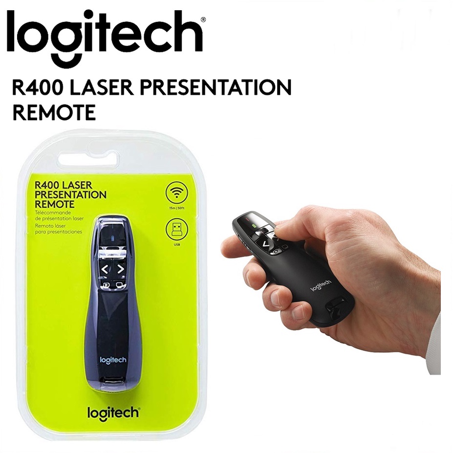 LOGITECH R400 LASER PRESENTATION REMOTE เลเซอร์พอยเตอร์ Warranty 3 - y