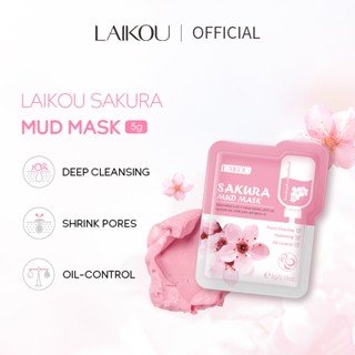 Laikou Sakura Moisturizing Mud Mask Whitening Oil Control Cherry blossoms 5g.