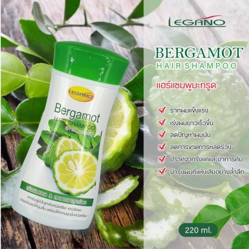 แชมพูมะกรูด Legano Bergamot Legano Hair Shampoo