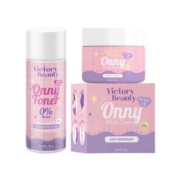 ONNY WHITE CREAM & TONER ครีมรักแร้ขาว โทนเนอร์ ออนนี่ ไวท์ ครีม เช็ดรักแร้ขาว ครีมรักแร้แม่แพท ระงั