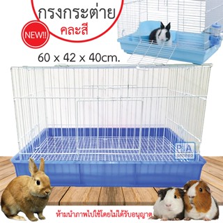 พร้อมส่ง !! กรงสัตว์เลี้ยง กรงกระต่าย หนูแกสบี้ เต่าบก / แข็งแรง ทนทาน / คละสี. T3