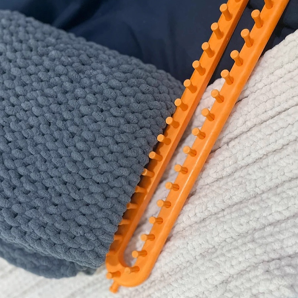 1 ชุด ผ้าพันคอ หมวกถักเปีย / เครื่องมือถักผ้าพันคอ มือขี้เกียจ / อุปกรณ์เย็บผ้า / อุปกรณ์ช่วยถักไหมพรม Diy ด้วยตนเอง - รูปที่ 3