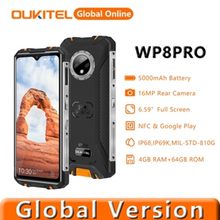 OUKITEL WP8 Pro IP68 Android 10 Rugged Smartphone Mobile 6.49inch 4GB 64GB 5000mAh 16MP Triple Camera NFC