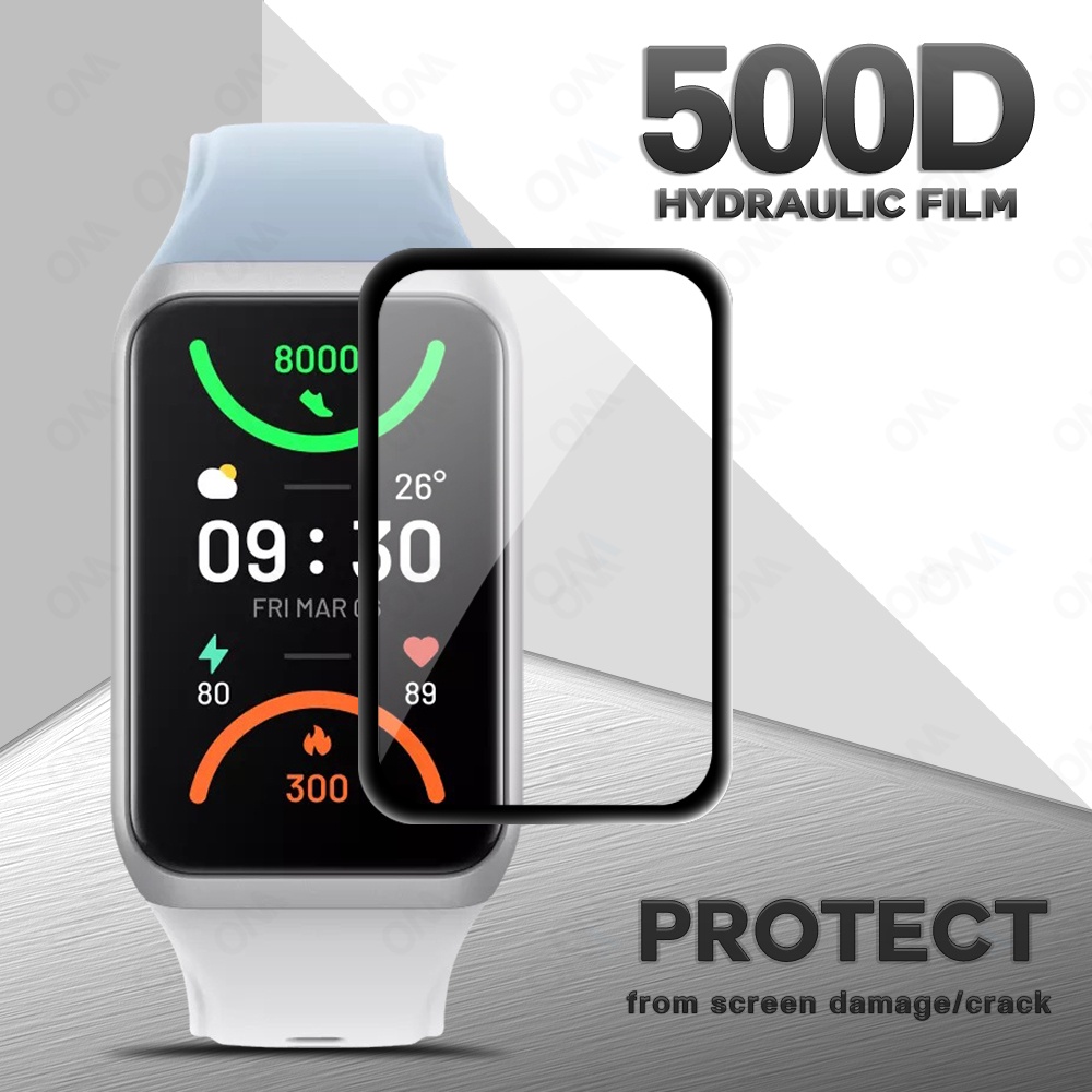 ฟิล์มกันรอยหน้าจอโค้ง 5D สําหรับ OPPO Band 2 Smart Watch ฟิล์มป้องกันแบบเต็ม (ไม่ใช่กระจก)
