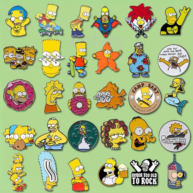 เข็มกลัด รูปการ์ตูน The Simpson Family Simpson สุดฮา เหมาะกับของขวัญ สําหรับเพื่อน