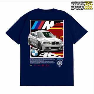 เสื้อยืด พิมพ์ลายรถยนต์ Sakazuki BMW E46 M3 M POWER