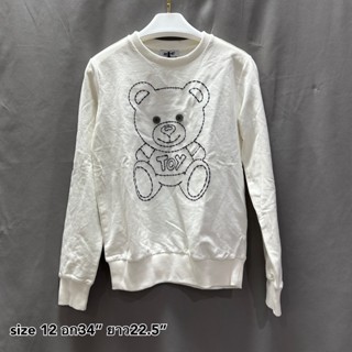 SALE!! Moschino sweatshirt bear เสื้อ หมี มอสชิโน่ แขนยาว กันหนาว ของแท้ สเวตเชิ้ต ของแท้ แบรนด์เนม
