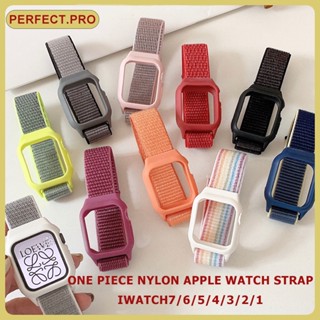 เคส + เคสสายรัดและเคส TPU ไนลอน 2 in 1เหมาะสำหรับ Iwatch Series9/8/7/6/5/4/3/2/1se สายไนลอน 38/40/41/42/44 /45mm