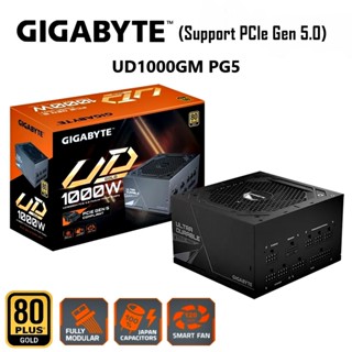 POWER SUPPLY (อุปกรณ์จ่ายไฟ) GIGABYTE UD1000GM PG5 1000W (80 PLUS Gold) (Support PCIe Gen 5.0) ประกัน 5 ปี