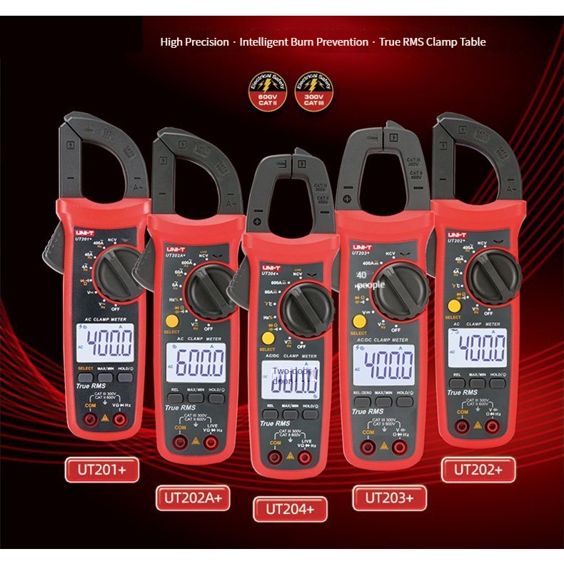 UNI-T คลิปดิจิตอลเปิดมิเตอร์ UT201+/UT202A+/UT203+/UT204+คลิปหนีบแอมมิเตอร์