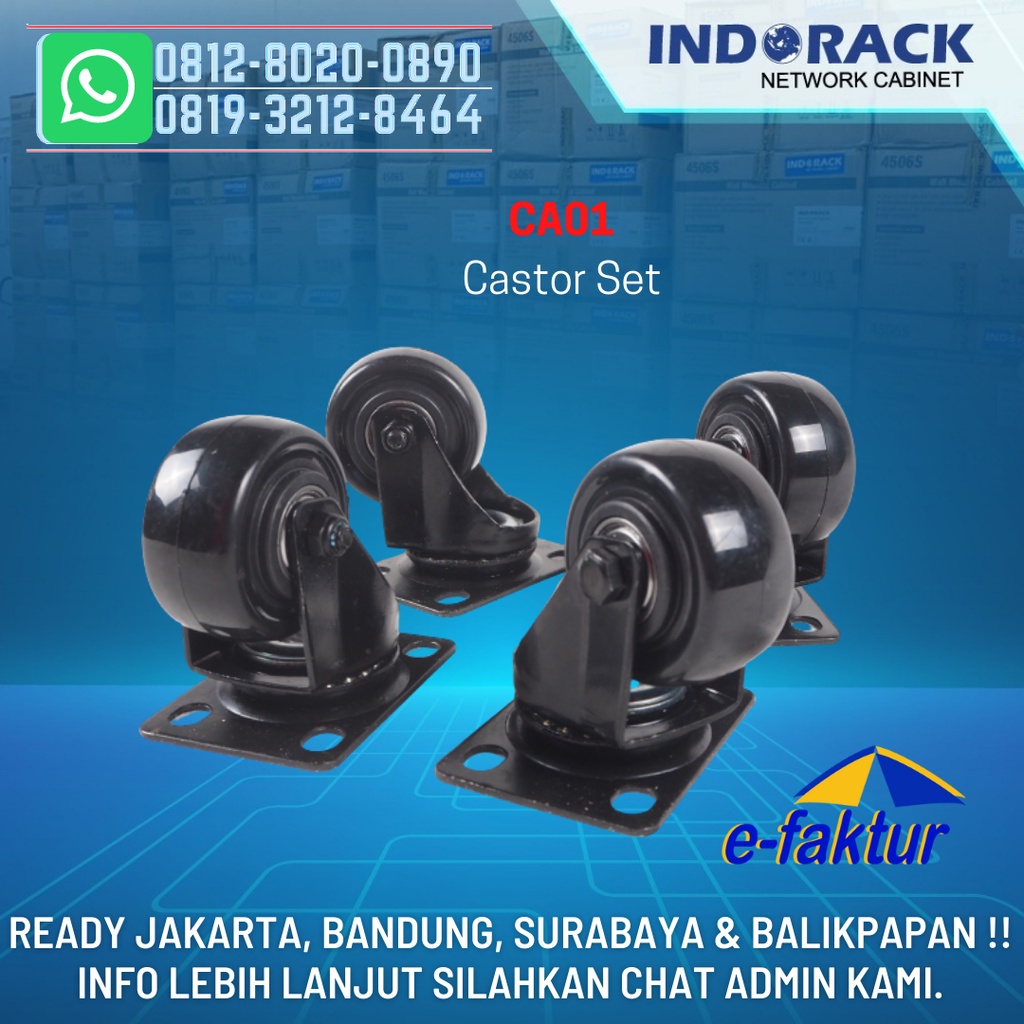 INDOACK CASOR SET WHEEL RACK SERVER INDOACK