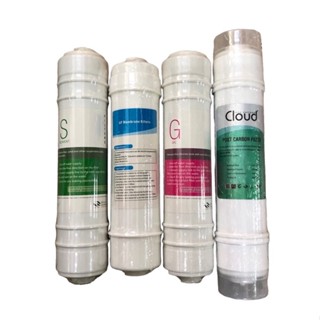 ชุดไส้กรอง Inline 4 ขั้นตอน UF (เดือยทุกแท่ง) (PP Inline +UF+GAC Inline+Carbon 12" Inline)