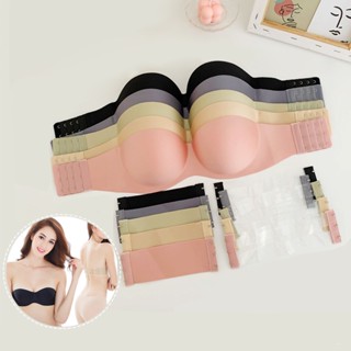 พร้อมส่ง💥LadyCloset Shop💥 (N009) พร้อมส่ง!!! 👉 🔥 ราคาส่ง ตั้งแต่ตัวแรก 🔥 👙 เกาะอก แบบไร้สาย เนื้อผ้าดีมากก ได้สาย 2 แบบ