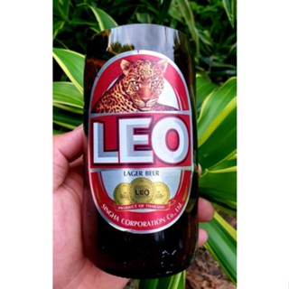 แก้วตัดจากขวด ลีโอ LEO งาน DIY