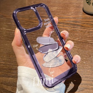 เคสสำหรับ ไอโฟน i13 13pro 13promax เคสใส่งาน space ปุ่มเงิน เคสใสลายการ์ตูน พร้อมส่งจากไทย 14 14Pro 14Promax 14plus