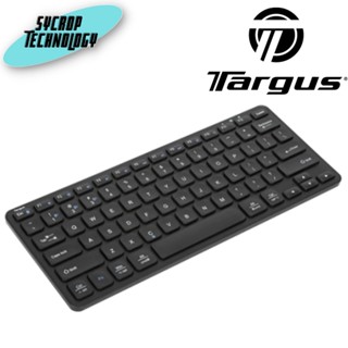 คีย์บอร์ดไร้สาย Targus Compact Multi-Device Bluetooth Antimicrobial Keyboard Black (AKB862)(EN)(Include Thai Sticker)