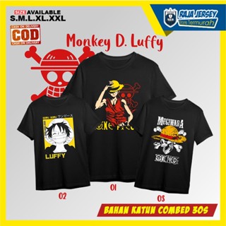 [COD]เสื้อยืด ผ้าฝ้าย พิมพ์ลาย One PIECE Monokey D LUFFY COMBED30S DISTROS-5XL
