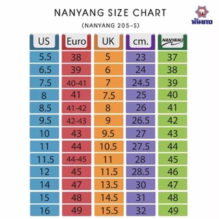 พร้อมส่งจากไทยราคาโรงงาน!! รองเท้าผ้าใบNanyang รุ่น205S สี ดำ/ตาล/ขาว ไซส์ 31-46 มีของพร้อมส่ง
