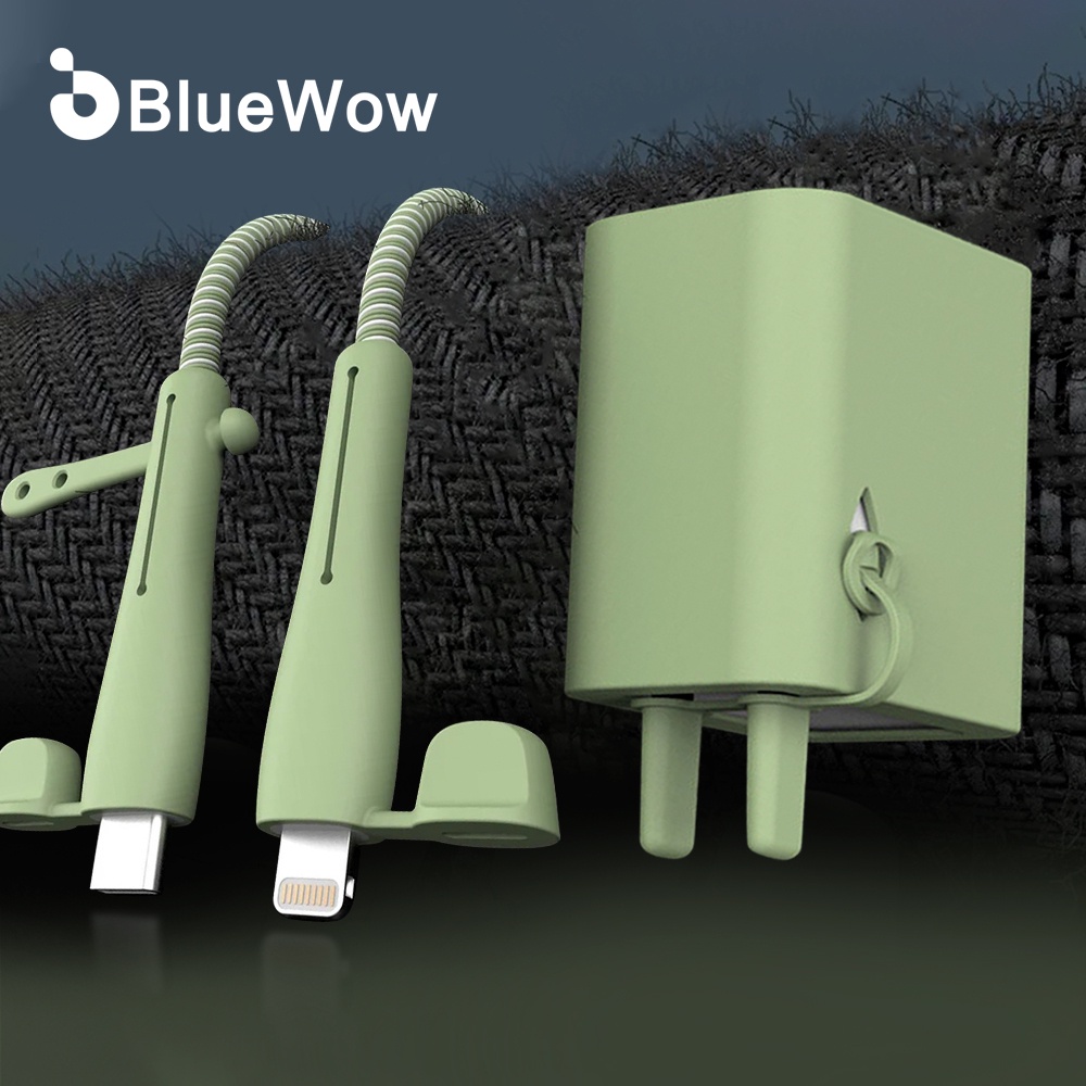 【Just For i-phone】BlueWow เคสซิลิโคนนิ่ม ป้องกันสายชาร์จ Type-C เป็นพอร์ตไฟ สําหรับ iP 18W 20W