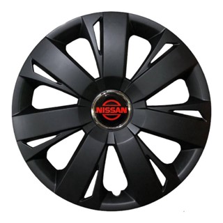 Wheel Cover ฝาครอบกระทะล้อ มี สีดำ ขอบ R 15 นิ้ว ลาย NISSANแดง wc7 (1 ชุด มี 4 ฝา) **ครบจบในร้านเดียว**