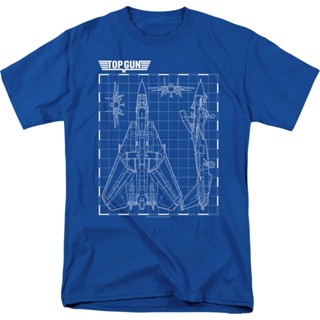 Schematic Top Gun T-Shirt เสื้อสีขาว Tee