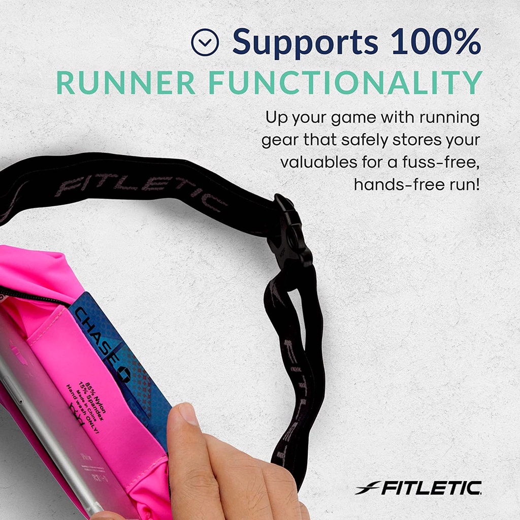 Fitletic Lycra Mini Sport Belt กระเป๋าคาดเอววิ่ง ใส่มือถือได้ กระเป๋าใส่พาสปอร์ต กระชับ ไม่เด้งไปมา ราคา ถูกที่สุด ดีลบีเคเค แกลเลอรีภาพที่ 6