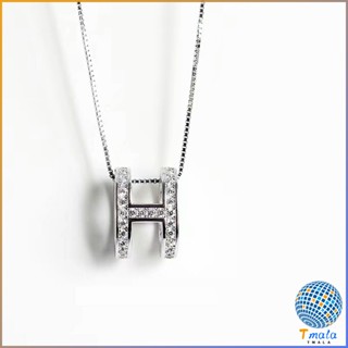 Tmala สร้อยคอ จี้รูปตัวอักษร H เครื่องประดับสําหรับผู้หญิง H necklace