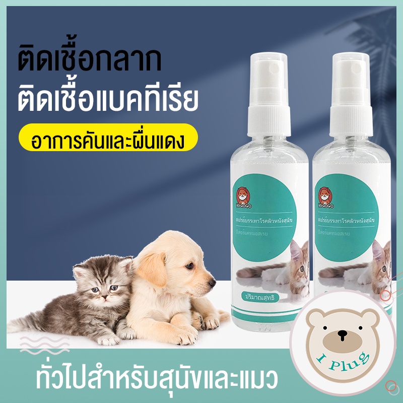 สเปรย์แก้โรคผิวหนังสุนัขแมว สเปรย์นาโน แก้โรคเรื้อน โรคผิวหนังของสุนัขและแมว สเปรย์แก้โรคผิวหนัง 100ml