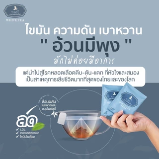 RICHY WHITE TEA ชาริชชี่ ชาขาวสมุนไพร - กำจัดไขมัน คุมความดัน ลดระดับน้ำตาลในเลือด ขับสารพิษ สร้างภูมิต้านทาน