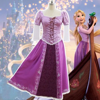 ชุดเดรสคอสเพลย์เจ้าหญิง Rapunzel สําหรับผู้ใหญ่