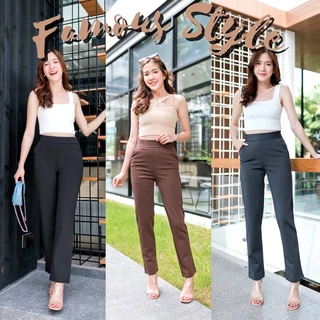 🍒ญี่ปุ่นซิปข้าง🍒กางเกงขากระบอกผ้าญี่ปุ่น -ซิบข้าง-ไซต์S-3XL📦งานป้ายร้านพร้อมส่ง