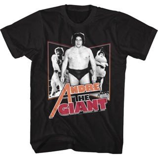 Collage Andre The Giant T-Shirt เสื้อยื เสื้อยืดวินเทจ เสื้อสาวอวบ