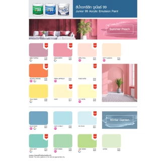 Nipponpaint Junior 99 Exterior Matt สีน้ำ นิปปอน จูเนียร์ 99 ภายนอก ชนิด ด้าน ถัง ใหญ่ (17.5 ลิตร)