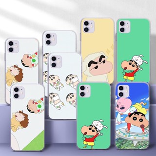 เคสโทรศัพท์มือถือแบบนิ่ม TPU ใส ลายการ์ตูนชินจังน่ารัก ERT96 สําหรับ Redmi 9 POWER 10 10A 10C K40 Poco M4 Pro A3