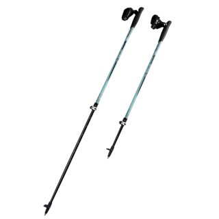 ไม้เท้าช่วยเดินแบบนอร์ดิกยืดหด ไม้เท้า ไม้เท้าช่วยเดิน NEWFEEL NW P120 TELESCOPIC NORDIC WALKING POLES BLACK/LOVAT GREEN