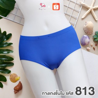 ZH813 สีน้ำเงิน กางเกงชั้นในสตรีทรงBrief Free Size