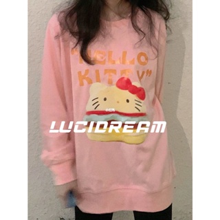 LUCIDREAM  เสื้อกันหนาว เสื้อแขนยาว เสื้อกันหนาว ผู้หญิง 2022สินค้ามาใหม่ วินเทจ Oversize เกาหลี ใส่สบายๆ ทรงหลวม สไตล์สปอร์ต ทันสมัย สบาย fashion Unique HA220938-5 36Z230909