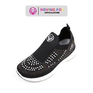 [ Rovingfox sneaker ] รองเท้าผ้าใบผู้หญิง รุ่น RF1961 มี 4 สี ดำ,น้ำเงิน,เทา